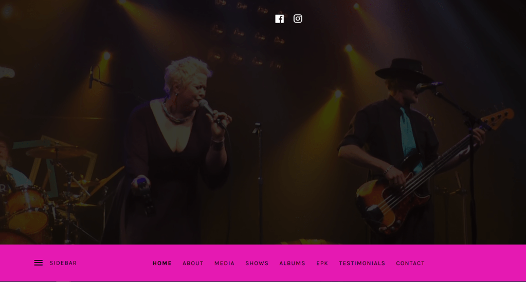 Erin McCawley’s Harrison Street Band Website&nbsp;Design